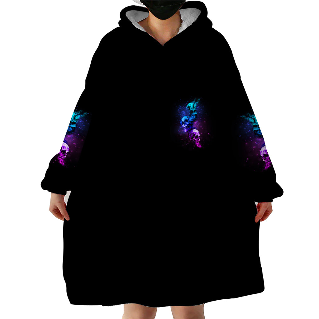 Karma Fairy Three Skulls Wearable Blanket Hoodie - Wonder Print Shop