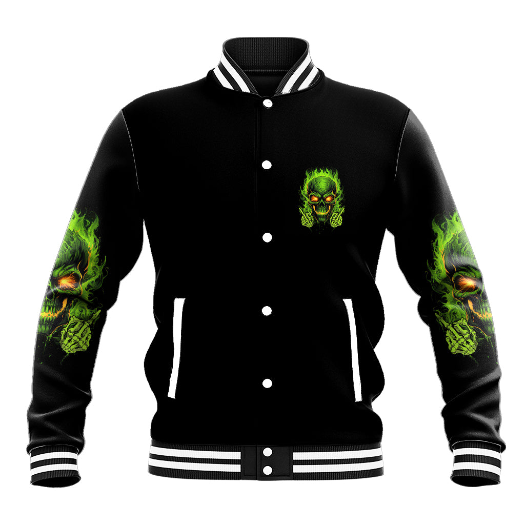 I Can't Go To Hell Reaper Skull Baseball Jacket - Wonder Print Shop