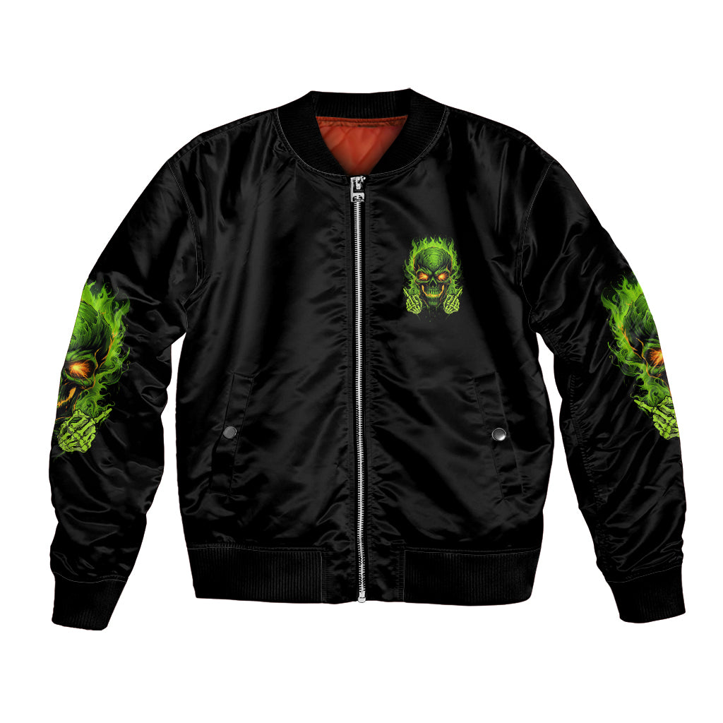 I Can't Go To Hell Reaper Skull Bomber Jacket - Wonder Print Shop