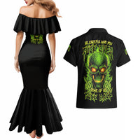 I Can't Go To Hell Reaper Skull Couples Matching Mermaid Dress and Hawaiian Shirt - Wonder Print Shop