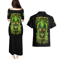 I Can't Go To Hell Reaper Skull Couples Matching Puletasi Dress and Hawaiian Shirt - Wonder Print Shop