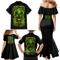 I Can't Go To Hell Reaper Skull Family Matching Mermaid Dress and Hawaiian Shirt - Wonder Print Shop