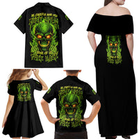 I Can't Go To Hell Reaper Skull Family Matching Off Shoulder Maxi Dress and Hawaiian Shirt - Wonder Print Shop