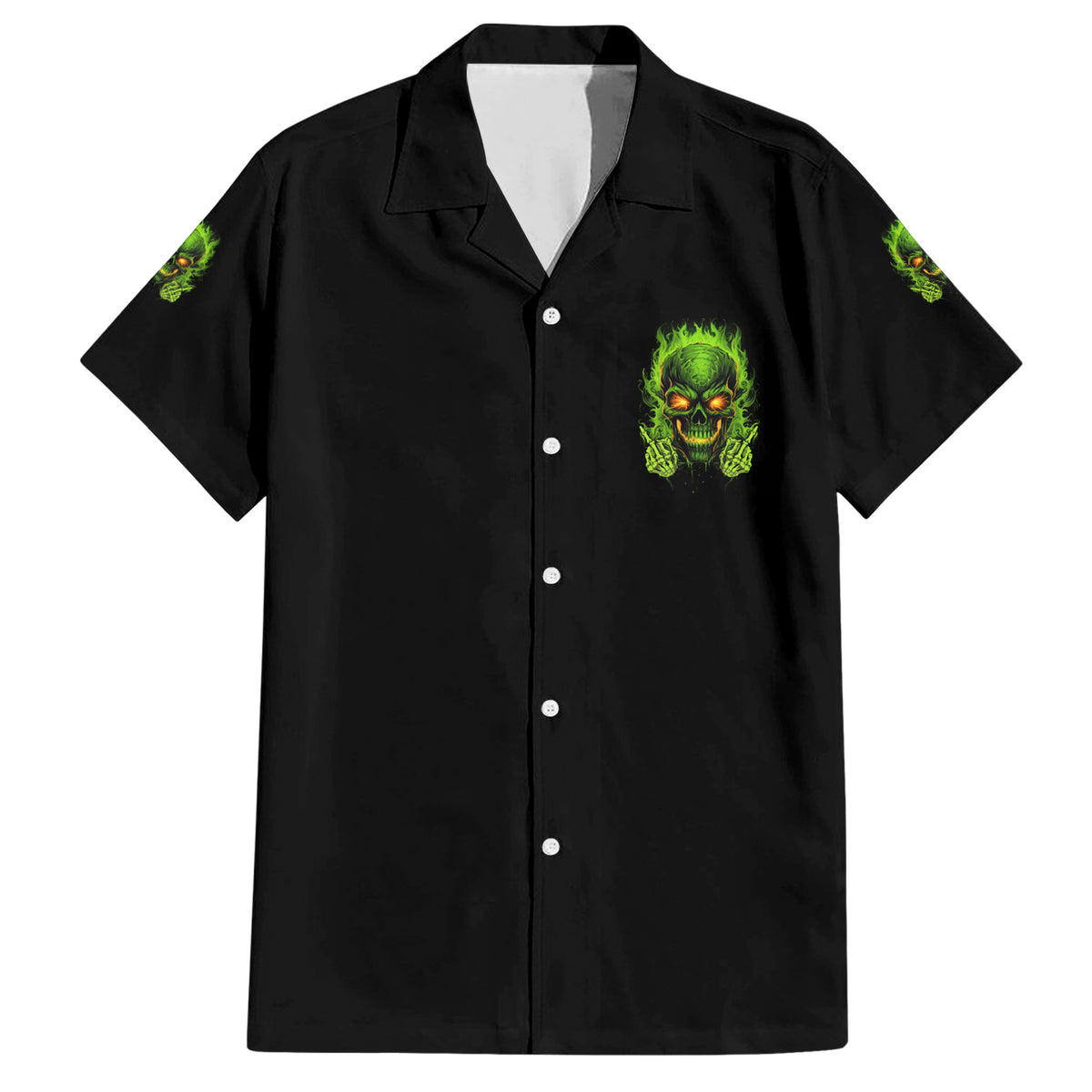 I Can't Go To Hell Reaper Skull Family Matching Short Sleeve Bodycon Dress and Hawaiian Shirt - Wonder Print Shop