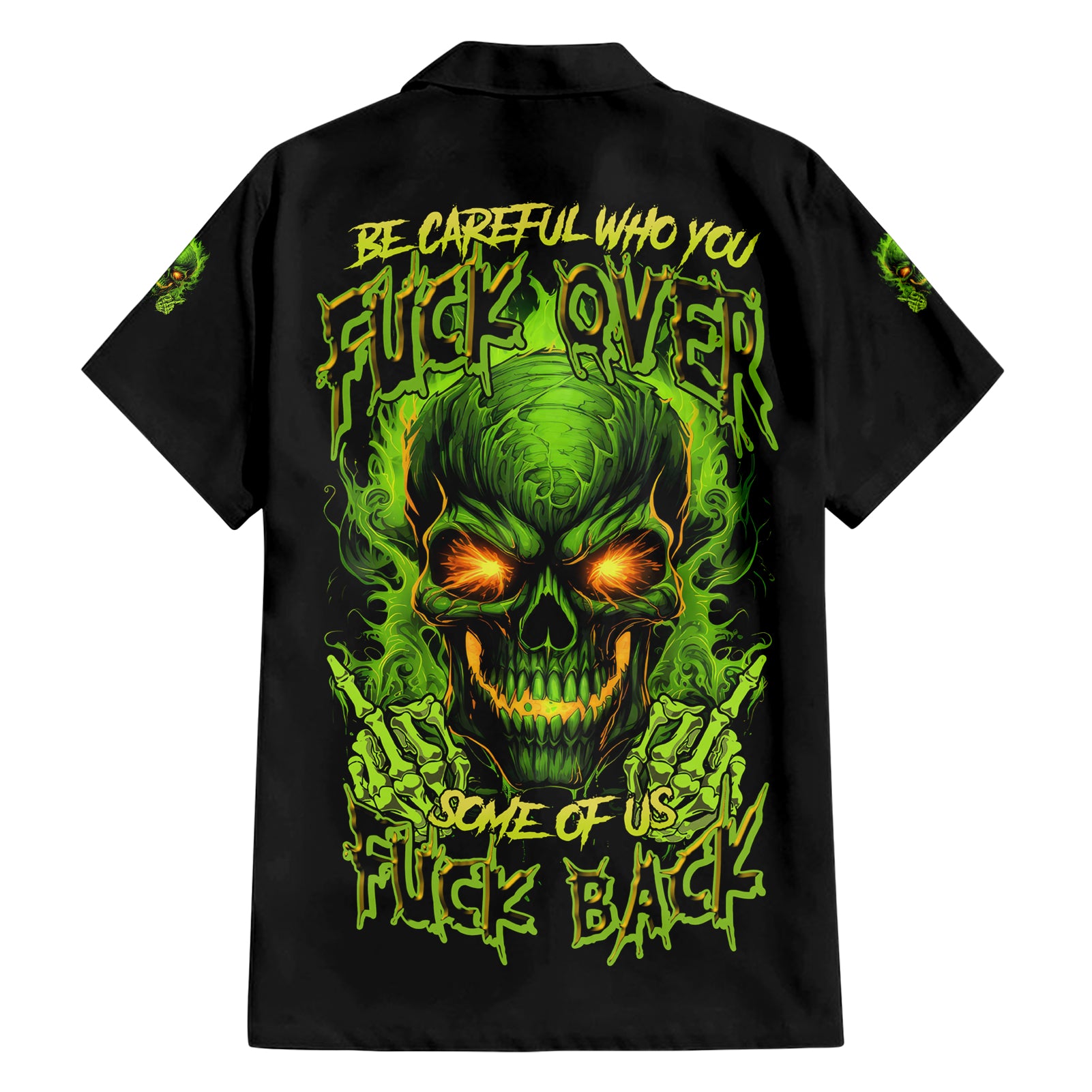 I Can't Go To Hell Reaper Skull Hawaiian Shirt - Wonder Print Shop