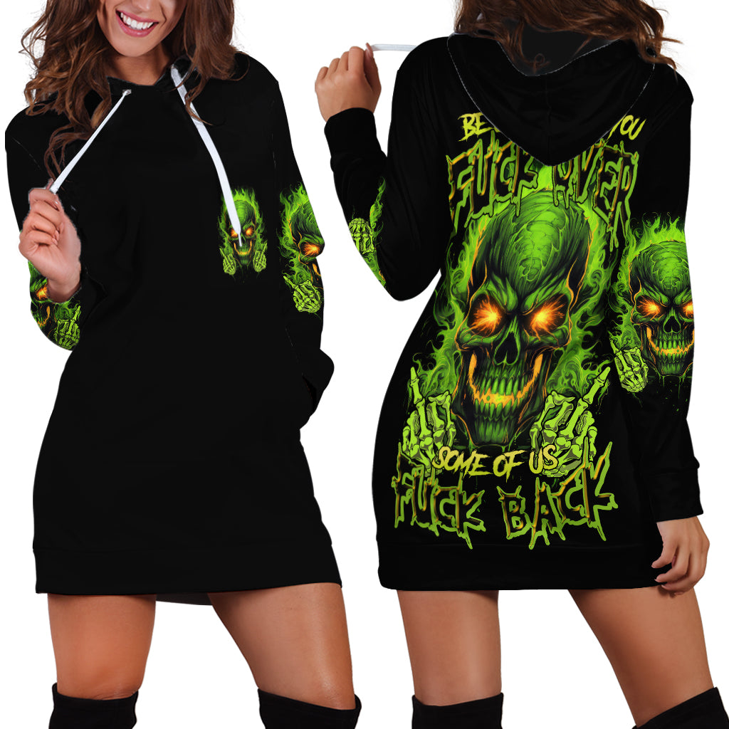 I Can't Go To Hell Reaper Skull Hoodie Dress - Wonder Print Shop