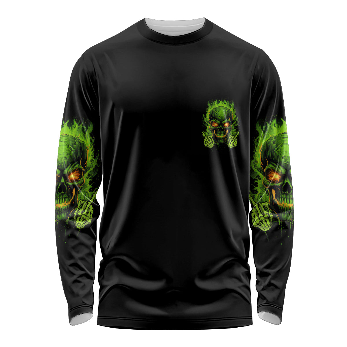 I Can't Go To Hell Reaper Skull Long Sleeve Shirt - Wonder Print Shop