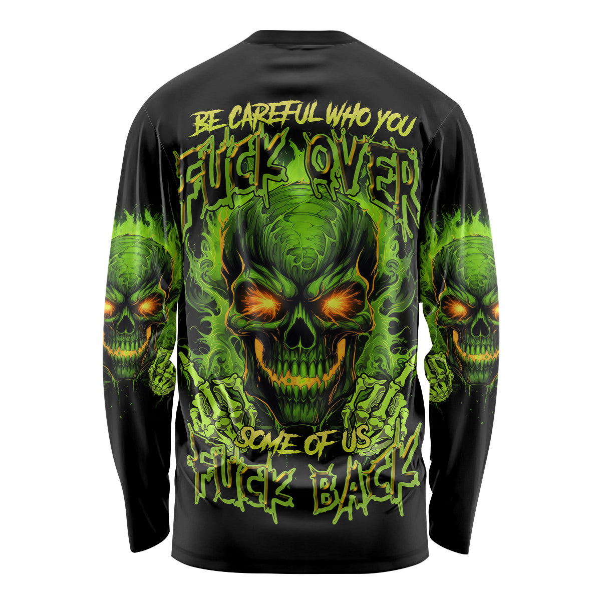 I Can't Go To Hell Reaper Skull Long Sleeve Shirt - Wonder Print Shop