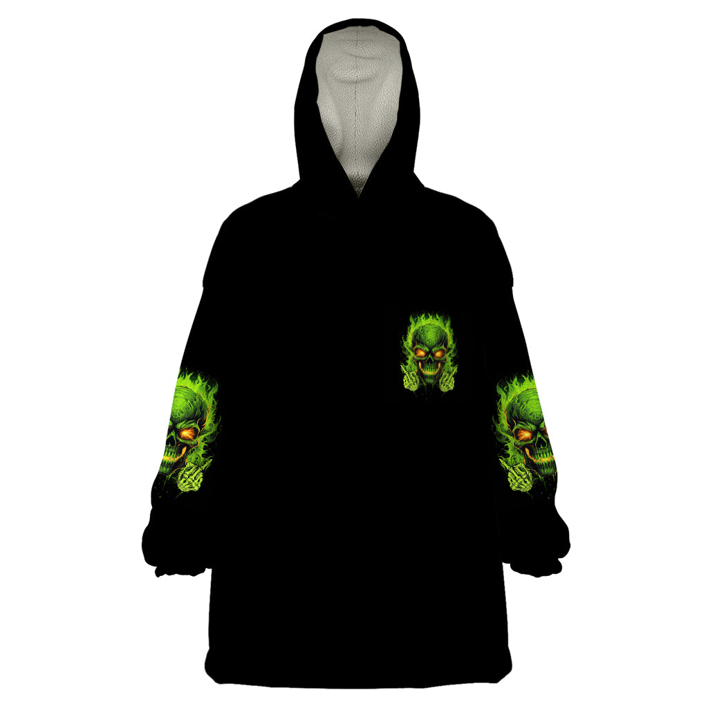 I Can't Go To Hell Reaper Skull Wearable Blanket Hoodie - Wonder Print Shop