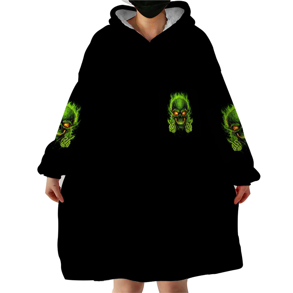 I Can't Go To Hell Reaper Skull Wearable Blanket Hoodie - Wonder Print Shop