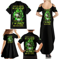 9 Of 10 Voices In My Head Fire Skull Family Matching Summer Maxi Dress and Hawaiian Shirt - Wonder Print Shop