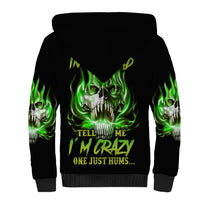 9 Of 10 Voices In My Head Fire Skull Sherpa Hoodie - Wonder Print Shop