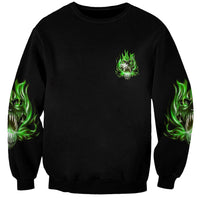 9 Of 10 Voices In My Head Fire Skull Sweatshirt - Wonder Print Shop