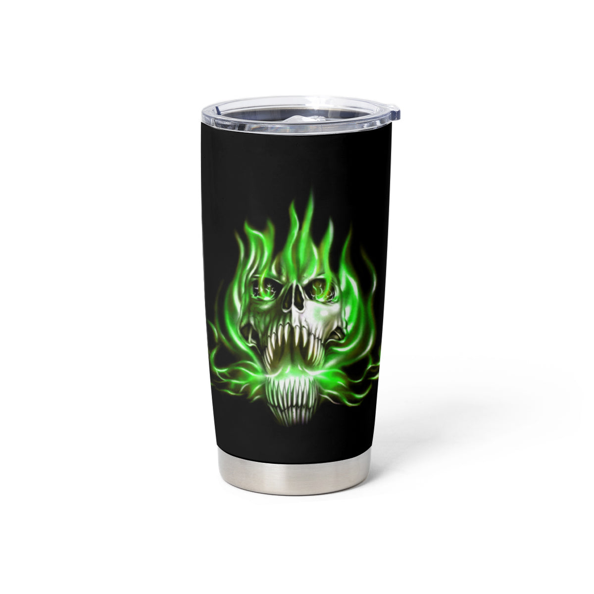 9 Of 10 Voices In My Head Fire Skull Tumbler Cup - Wonder Print Shop