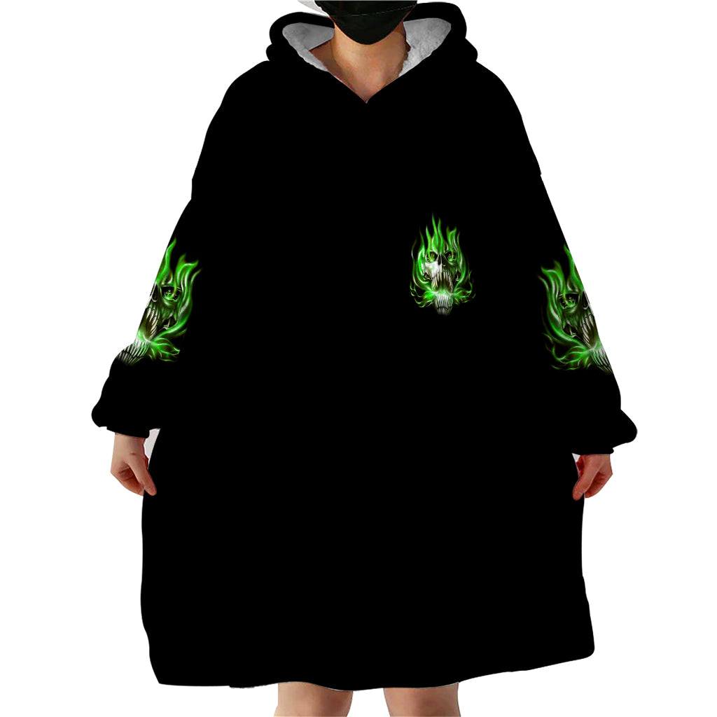 9 Of 10 Voices In My Head Fire Skull Wearable Blanket Hoodie - Wonder Print Shop