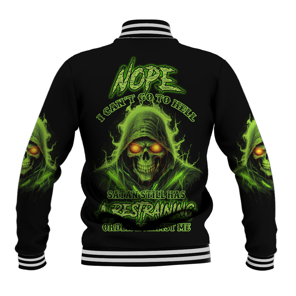 Nope I Can't Go To Hell Baseball Jacket - Wonder Print Shop
