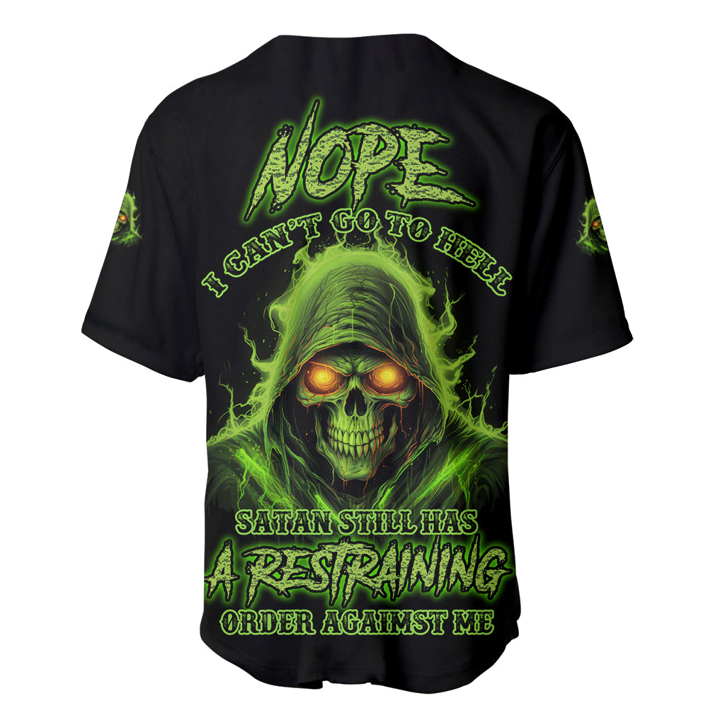 Nope I Can't Go To Hell Baseball Jersey - Wonder Print Shop