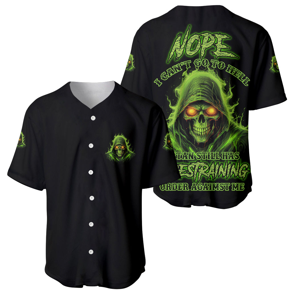 Nope I Can't Go To Hell Baseball Jersey - Wonder Print Shop