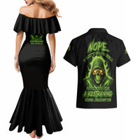 Nope I Can't Go To Hell Couples Matching Mermaid Dress and Hawaiian Shirt - Wonder Print Shop