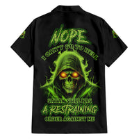 Nope I Can't Go To Hell Family Matching Short Sleeve Bodycon Dress and Hawaiian Shirt - Wonder Print Shop