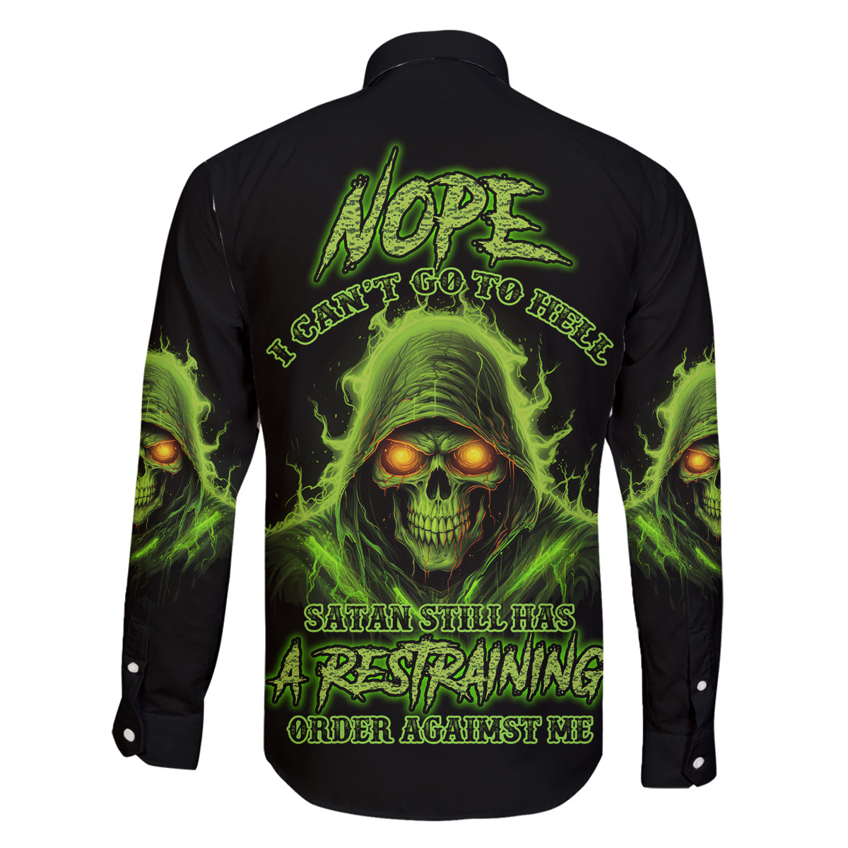 Nope I Can't Go To Hell Family Matching Summer Maxi Dress and Hawaiian Shirt - Wonder Print Shop