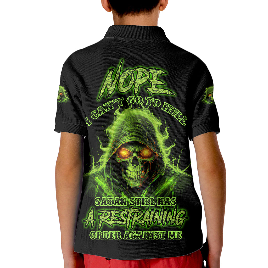 Nope I Can't Go To Hell Kid Polo Shirt - Wonder Print Shop