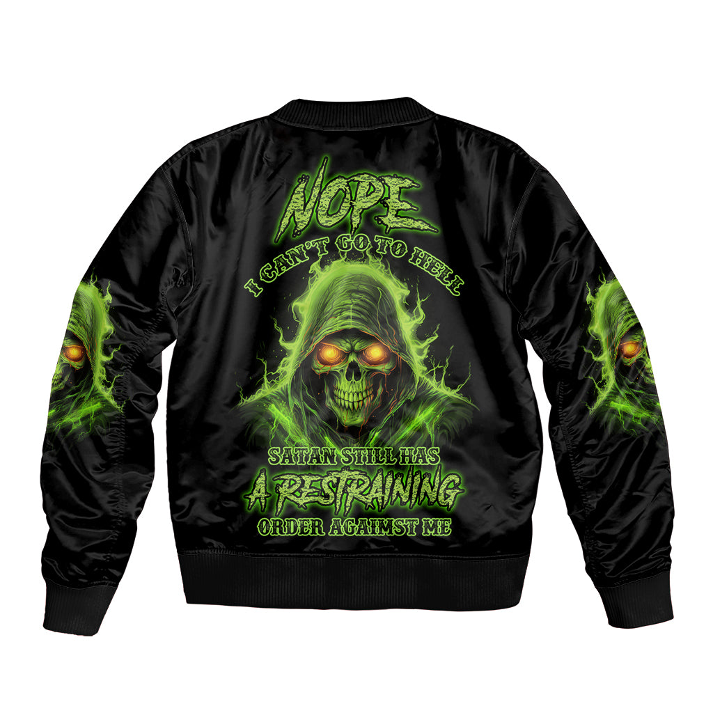 Nope I Can't Go To Hell Sleeve Zip Bomber Jacket - Wonder Print Shop
