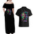 I Am The Storm Tie Dye Rose Skull Couples Matching Off Shoulder Maxi Dress and Hawaiian Shirt - Wonder Print Shop
