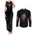 I Am The Storm Tie Dye Rose Skull Couples Matching Tank Maxi Dress and Long Sleeve Button Shirt - Wonder Print Shop