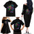 I Am The Storm Tie Dye Rose Skull Family Matching Off Shoulder Long Sleeve Dress and Hawaiian Shirt - Wonder Print Shop