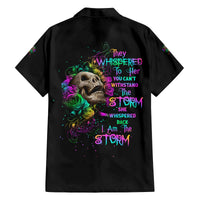 I Am The Storm Tie Dye Rose Skull Family Matching Puletasi Dress and Hawaiian Shirt - Wonder Print Shop