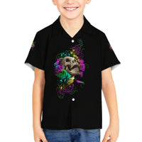 I Am The Storm Tie Dye Rose Skull Family Matching Summer Maxi Dress and Hawaiian Shirt - Wonder Print Shop