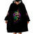 I Am The Storm Tie Dye Rose Skull Wearable Blanket Hoodie - Wonder Print Shop