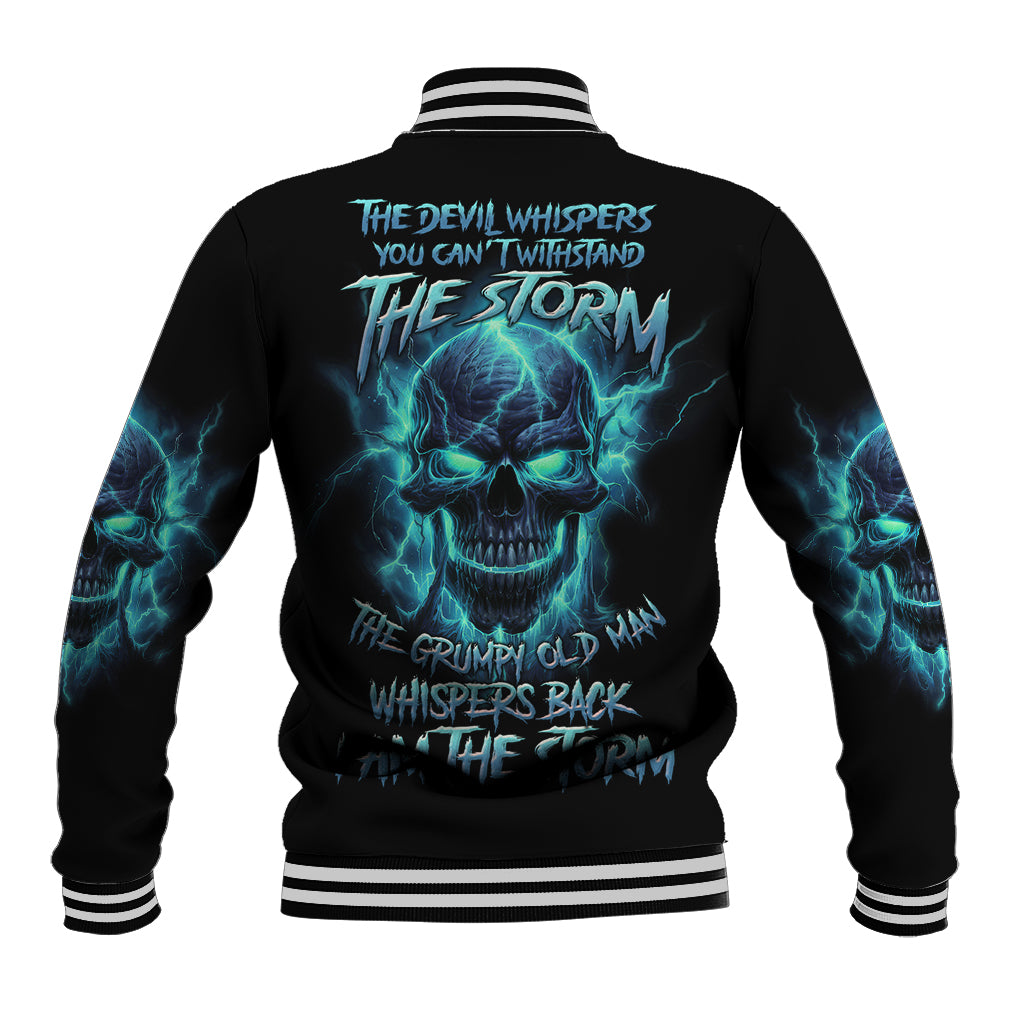 I Am The Storm Grumpy Old Man Baseball Jacket - Wonder Print Shop