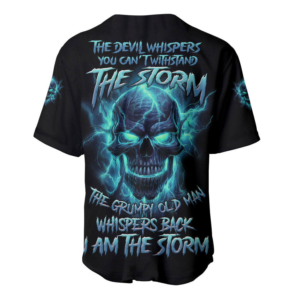 I Am The Storm Grumpy Old Man Baseball Jersey - Wonder Print Shop
