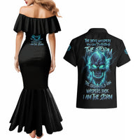 I Am The Storm Grumpy Old Man Couples Matching Mermaid Dress and Hawaiian Shirt - Wonder Print Shop