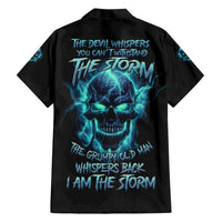 I Am The Storm Grumpy Old Man Family Matching Short Sleeve Bodycon Dress and Hawaiian Shirt - Wonder Print Shop