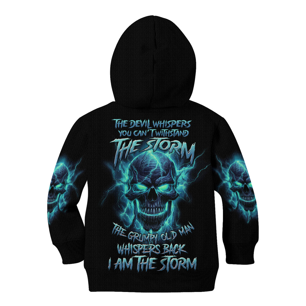 I Am The Storm Grumpy Old Man Kid Hoodie - Wonder Print Shop