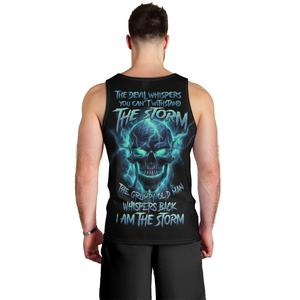 I Am The Storm Grumpy Old Man Men Tank Top - Wonder Print Shop