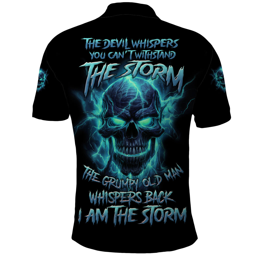 I Am The Storm Grumpy Old Man Polo Shirt - Wonder Print Shop