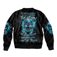I Am The Storm Grumpy Old Man Sleeve Zip Bomber Jacket - Wonder Print Shop