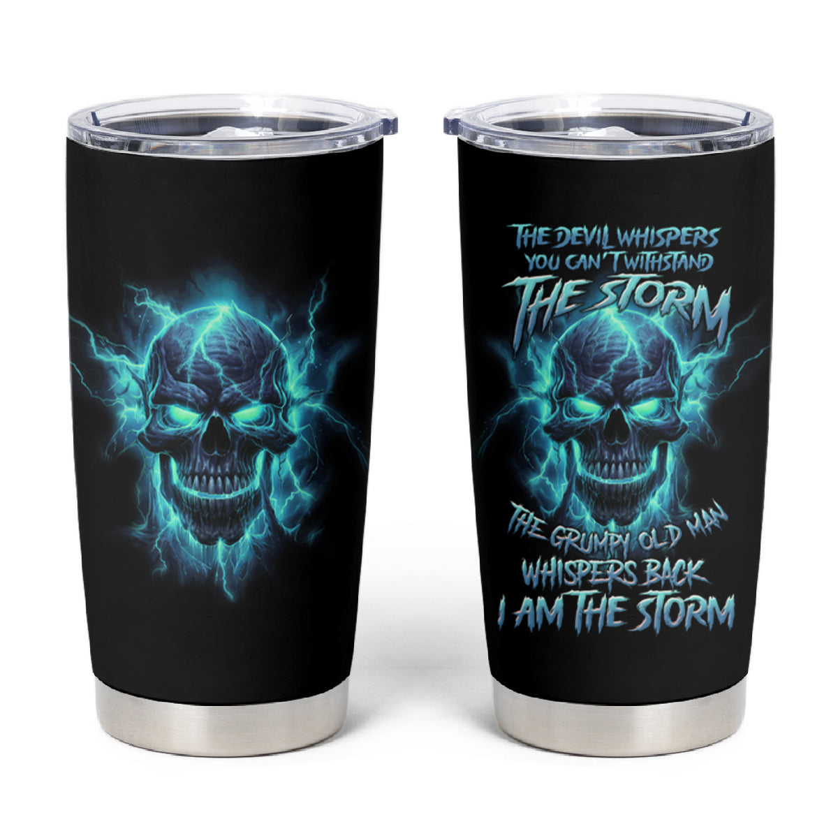 I Am The Storm Grumpy Old Man Tumbler Cup - Wonder Print Shop