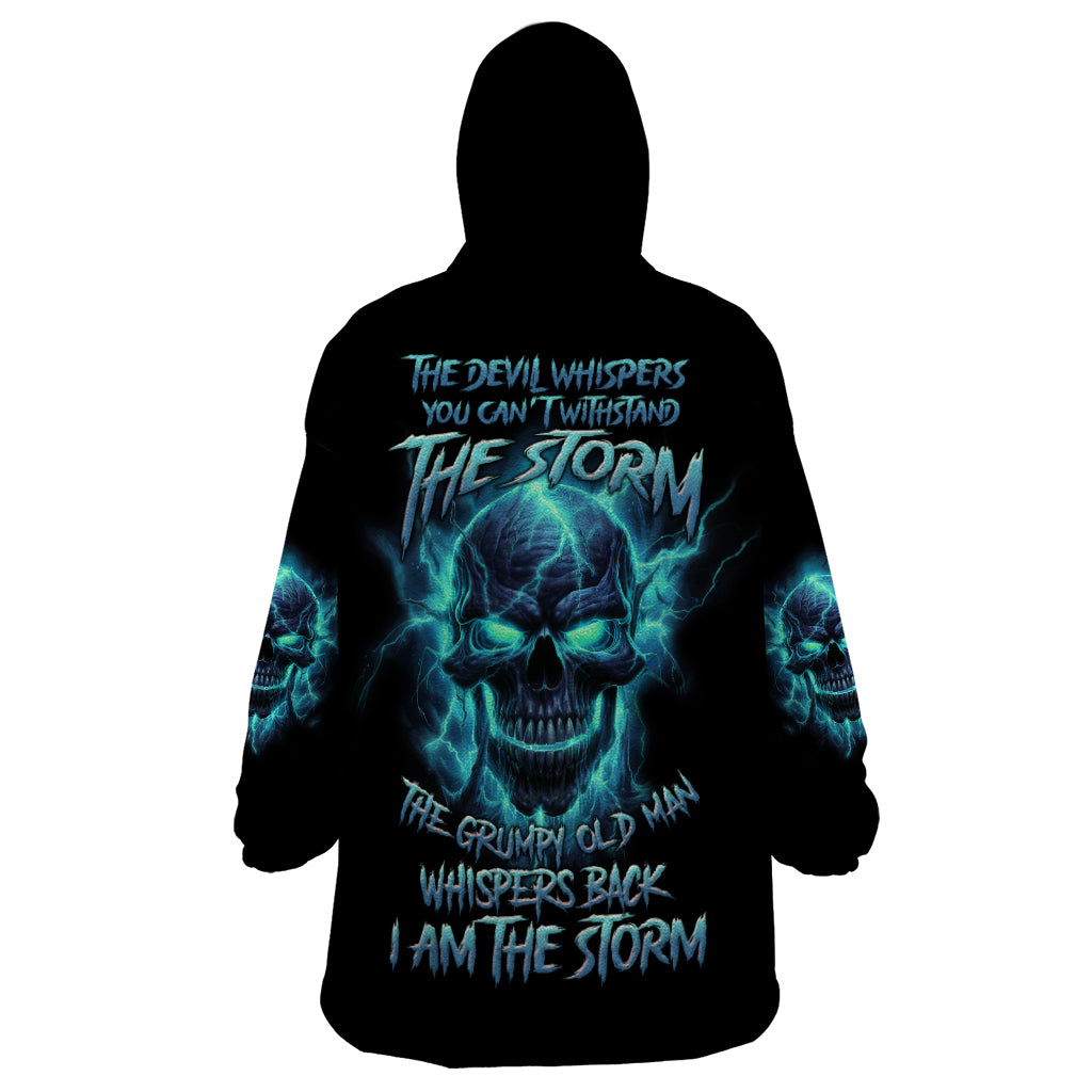 I Am The Storm Grumpy Old Man Wearable Blanket Hoodie - Wonder Print Shop
