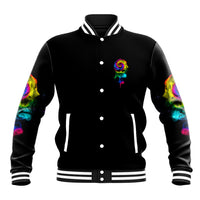 Karma Fairy Rose Smoke Skull Baseball Jacket - Wonder Print Shop
