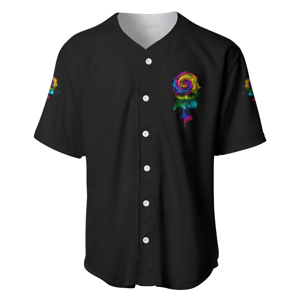 Karma Fairy Rose Smoke Skull Baseball Jersey - Wonder Print Shop