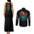 Karma Fairy Rose Smoke Skull Couples Matching Tank Maxi Dress and Long Sleeve Button Shirt - Wonder Print Shop