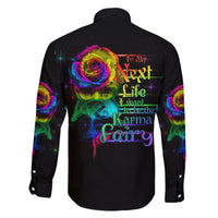 Karma Fairy Rose Smoke Skull Family Matching Long Sleeve Bodycon Dress and Hawaiian Shirt - Wonder Print Shop