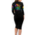 Karma Fairy Rose Smoke Skull Family Matching Long Sleeve Bodycon Dress and Hawaiian Shirt - Wonder Print Shop