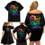 Karma Fairy Rose Smoke Skull Family Matching Off Shoulder Short Dress and Hawaiian Shirt - Wonder Print Shop