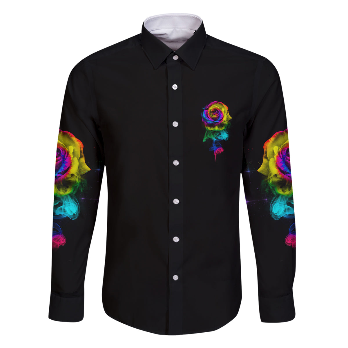 Karma Fairy Rose Smoke Skull Family Matching Off Shoulder Short Dress and Hawaiian Shirt - Wonder Print Shop